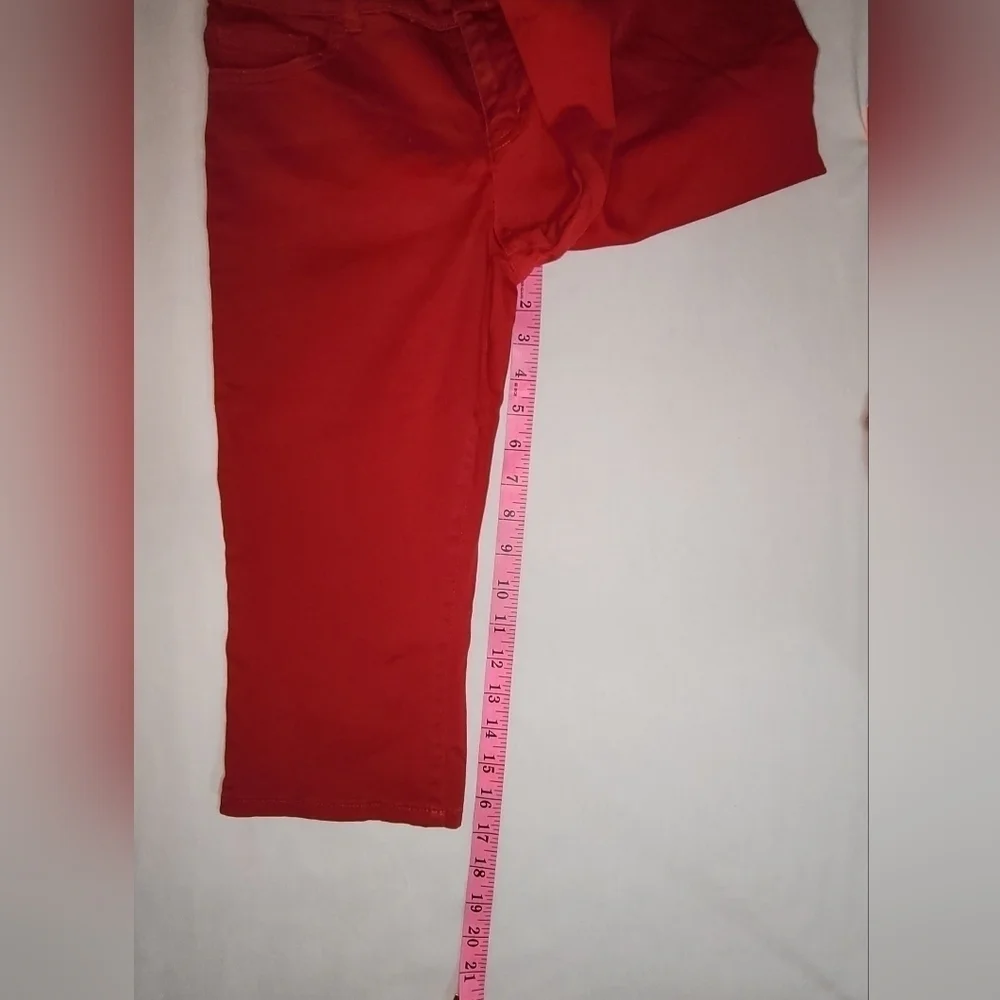 Chaps Mid-rise Stretch Red Women's Capri/Knee Length Jeans Size 4 - Picture 12 of 13
